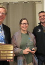 Steve Hansler and Thomas Meyer presented the 2018 Hansler Award posthumously to Fred Cortright, which was accepted by his wife, Beth Armstrong.